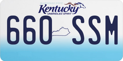 KY license plate 660SSM