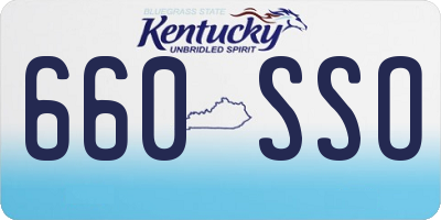 KY license plate 660SSO