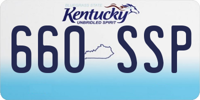 KY license plate 660SSP