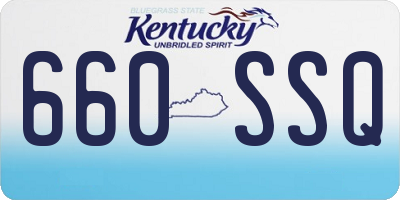 KY license plate 660SSQ
