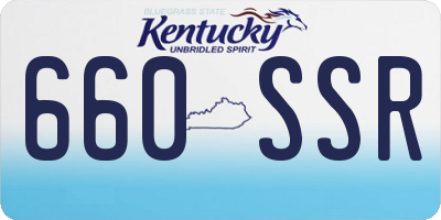 KY license plate 660SSR