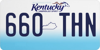 KY license plate 660THN