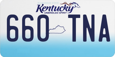 KY license plate 660TNA