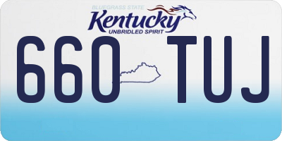 KY license plate 660TUJ