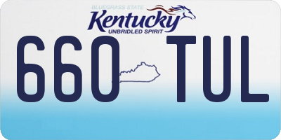 KY license plate 660TUL