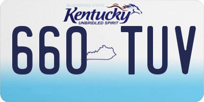 KY license plate 660TUV