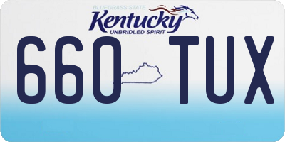 KY license plate 660TUX