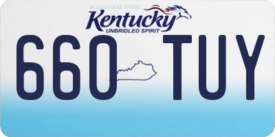 KY license plate 660TUY