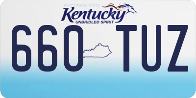 KY license plate 660TUZ