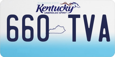 KY license plate 660TVA