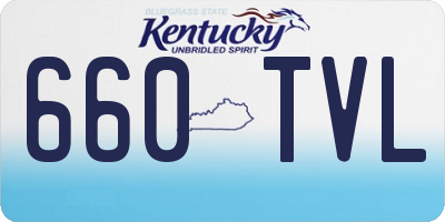 KY license plate 660TVL