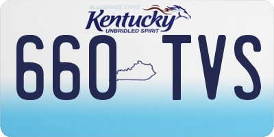 KY license plate 660TVS