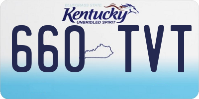 KY license plate 660TVT
