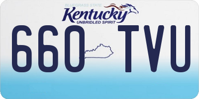 KY license plate 660TVU