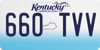KY license plate 660TVV
