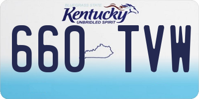 KY license plate 660TVW