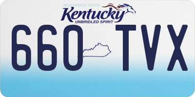 KY license plate 660TVX