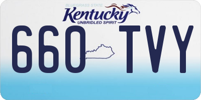 KY license plate 660TVY