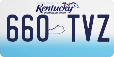 KY license plate 660TVZ