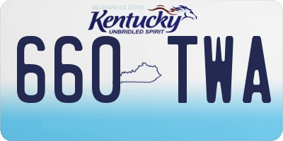 KY license plate 660TWA