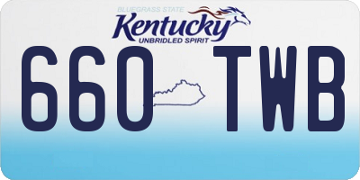 KY license plate 660TWB