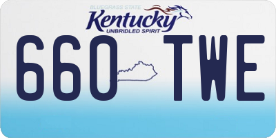 KY license plate 660TWE