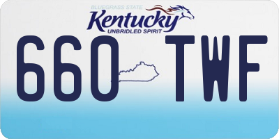 KY license plate 660TWF