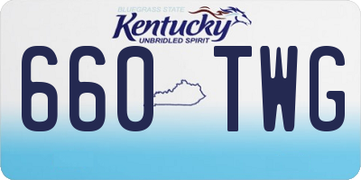 KY license plate 660TWG