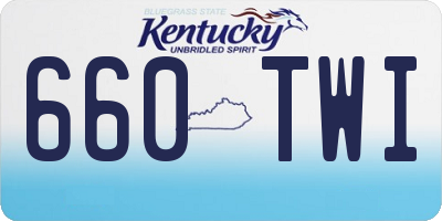 KY license plate 660TWI