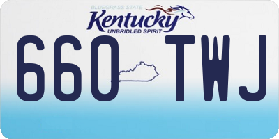 KY license plate 660TWJ