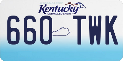 KY license plate 660TWK