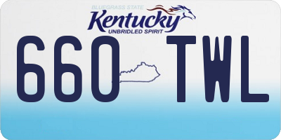 KY license plate 660TWL