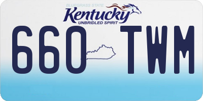 KY license plate 660TWM