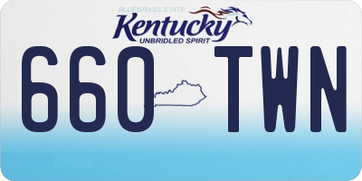 KY license plate 660TWN