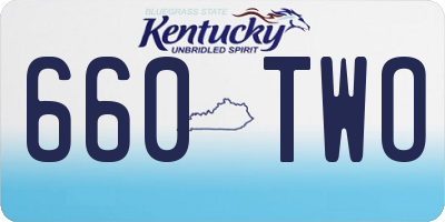 KY license plate 660TWO
