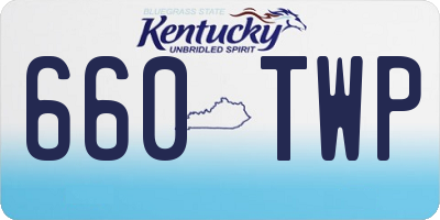 KY license plate 660TWP