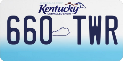 KY license plate 660TWR