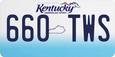 KY license plate 660TWS