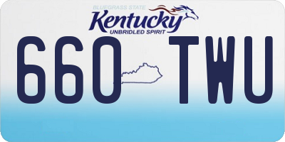 KY license plate 660TWU