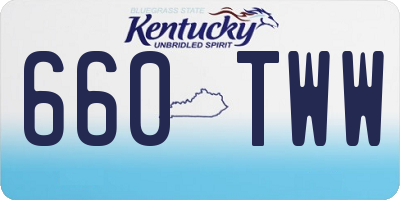 KY license plate 660TWW