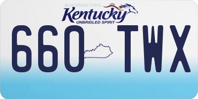KY license plate 660TWX