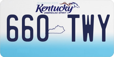 KY license plate 660TWY