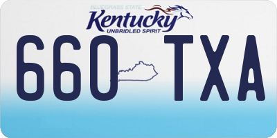 KY license plate 660TXA
