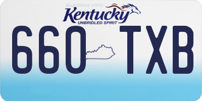 KY license plate 660TXB