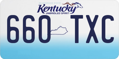 KY license plate 660TXC