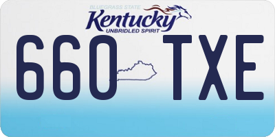KY license plate 660TXE