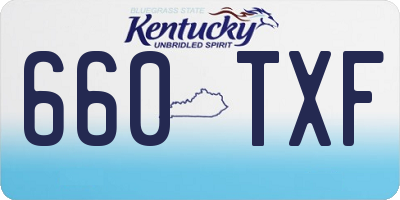 KY license plate 660TXF