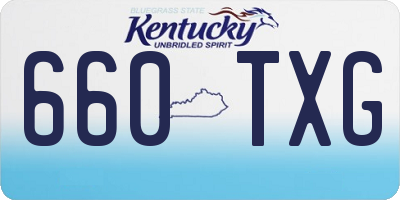 KY license plate 660TXG