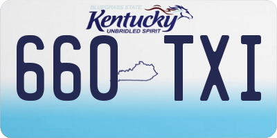 KY license plate 660TXI