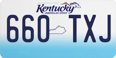 KY license plate 660TXJ